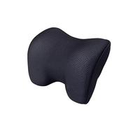 FUNOMOCYA Almohada Cervical Ergonómica para Coche Cojín Viscoelástico para Reposacabezas Soporte y Cuello Funda Lavable Color Negro Oscuro