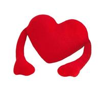 FUNOMOCYA Almohada de Peluche en Forma de Mano y Corazón Roja, Cojín Suave Relleno Decoración de Habitación, Juguete Adorable para Abrazar y Obsequio Romántico de San Valentín