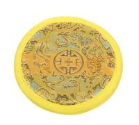 FUNOMOCYA Almohadilla Para Cuenco Tibetano Artesanal De Nepal, Cojín De Tela Amarilla De 10 Cm Para Cuencos De Sonido Budistas, Accesorios Prácticos Para Meditación y Suministro Budista