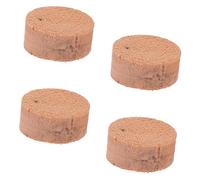 FUNOMOCYA Almohadillas de Corcho para Teclado de Tuba 4 Piezas, Accesorio de Repuesto para Válvula de Agua, Cojines de Madera para Instrumentos de Latón Música Banda y Orquesta