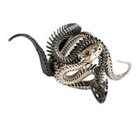 FUNOMOCYA Anillo Abierto Envolvente Diseño de Serpiente para Mujer y Unisex, Aleación Retro y Creativa, Decoración para Fiesta y Cosplay, 1 Par