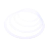 FUNOMOCYA Anillos Amortiguadores de Batería Silenciador, 4 Piezas Portátiles de PC Film Blanco, No Se Deforman ni Rompen, Accesorios para Práctica y Aprendizaje de Tambores