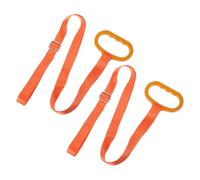 FUNOMOCYA Arnés de Arrastre para Ciervos Ajustable Naranja Cuerda Autoblocante Resistente para Caza 2 Unidades Equipo de Transporte para Actividades al Aire Libre y Expediciones