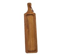 FUNOMOCYA Bandeja de Madera para Snacks y Aperitivos Bandeja de Servicio Decorativa para Pizza Pan y Ensaladas para Barbacoa y Comidas Western