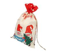 FUNOMOCYA Bolsa de con Cordón para Navidad Bolsa de Yute Reutilizable para y Pequeños Obsequios Diseño con Espacio para Galletas y Frutas para Fiestas y Comuniones