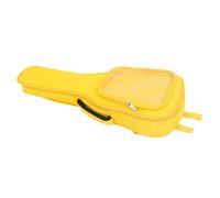 FUNOMOCYA Bolsa de Transporte Tela Oxford de 23 Pulgadas para Ukelele Resistente y Portátil en Tonos Amarillos Funda Acolchada con Bolsillo Lateral Transparente para Concierto y Viaje
