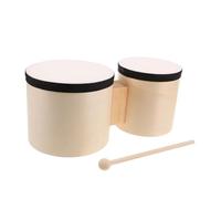 FUNOMOCYA Bongós de Madera para Principiantes Percusión Manual con Baquetas de Madera Tambores para Música Baile y Fiestas Instrumento Portátil y Fácil de Usar