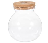 FUNOMOCYA Botella de Vidrio para Pecera Luz LED Integrada y Tapa Decorativa para Crear Paisajes en Miniatura Suculentas y Musgo Uso en Decoración de Espacios Interiores 67X57X57