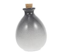 FUNOMOCYA Botella de Vino Cerámica Tapa de Corcho Jarra Sellada para Almacenamiento Diseño Gradual Elegante para Cocina y Regalo de Inauguración de Casa