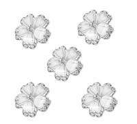 FUNOMOCYA Botones Decorativos 5 Piezas de Aleación de Zinc y Cristal en Forma de Flor Resistentes al Desgaste y Multifunción para Ropa Hecha a Mano DIY