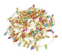 FUNOMOCYA Cadena de Luces Navideñas Miniatura para Casa Decoración de Micro Paisaje Navideño Luces de Cadena Falsas para Minicasas Accesorios para Casas de Muñecas por Paquete