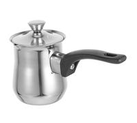FUNOMOCYA Cafetera Turca Inoxidable 180 Ml Multifuncional Hervidor de Leche Resistente para Café y Uso Hogar y Oficina Olla Pequeña con Tapa