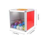 FUNOMOCYA Caja Cúbica Transparente para Donaciones y Sorteos Multiusos con Bolas para Eventos y Reuniones Empresariales Color