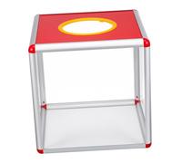 FUNOMOCYA Caja de Donaciones Transparente Roja para Recaudación con Diseño Cuadrado Resistente y MDF para Rifas Votaciones Empresariales Profesional y Versátil Color