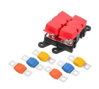 FUNOMOCYA Caja de Fusibles Automotriz con Tornillo de Horquilla Bloque de Distribución Multi-vías Portafusibles Mini para Coches y Camiones Protección Integral contra Cortocircuitos