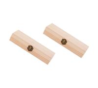 FUNOMOCYA Caja de Lápices de Madera Natural 21x7x3.8 Cm Grande 2 Unidades para Papelería Escolar y Oficina, Estuche Portátil para Bolígrafos y Materiales de Arte DIY
