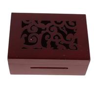 FUNOMOCYA Caja de Música de Madera Tallada para Bricolaje Manivela de 15 Notas, Estuche Hueco Clásico de Madera Roja, Kit DIY Adultos, Accesorio para Montaje y Reparación, Decoración