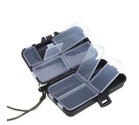 FUNOMOCYA Caja para Aparejos de Pesca Plástica Compacta con Compartimentos Transparentes Organizador para Anzuelos Señuelos y Accesorios Negro y Transparente para Aficionados la Pesca