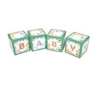 FUNOMOCYA Cajas para Globos Diseño de Animales Verdes para Shower Set de 4 Piezas Decoración Temática Infantil para Fiesta Fondo para Globos Accesorio para Eventos Interiores