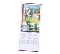 FUNOMOCYA Calendario Colgante Año Caballo Diseño Ratán Sintético Alta Resolución Decoración Año Chino Sala Regalo Deseos y Bendiciones