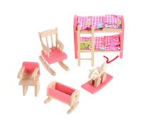 FUNOMOCYA Cama Alta y Clásica Accesorios para Dormitorio Miniatura Cuna para Escena Realista