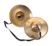 FUNOMOCYA Campana De Platillo De Meditación De Cobre, Platillos Tingsha Para Yoga, Instrumento De Percusión Manual Ligero y Compacto, Adecuado Para Ceremonias Religiosas y Prácticas De Mindfulness