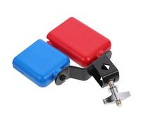 FUNOMOCYA Cencerro Doble Para Niños Instrumento De Percusión Soporte Metálico Resistente y Ajuste De Ángulo, Fabricado En Plástico Abs Duradero, Adecuado Para Baterías y Conjuntos Musicales