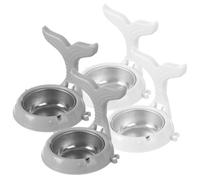 FUNOMOCYA Cenicero Adhesivo de Pared 4 Piezas (2 Blancos 2 Grises) de Acero Inoxidable Plegable para Baño, Contenedor de Cenizas Compacto y Resistente, Adecuado para Hogar y Oficina