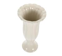 FUNOMOCYA Ceramic Memorial Grave Vase Urn Planter For Cemetery Flower Decoration Roman Column Design Floral Holder For Funeral and Outdoor Use