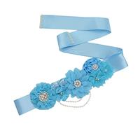 FUNOMOCYA Cinturón de Vestido de Maternidad para Novia Cinturón Decorativo Rosas y Perlas para Shower y Ceremonias de Boda