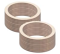FUNOMOCYA Círculos de Madera Redondos 20 Unidades para Creaciones Manuales y Decoración con Belleza Natural