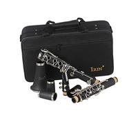 FUNOMOCYA Clarinet Instrumento Para Principiantes b De Caucho Incluye Estuche y Accesorios Para Práctica y