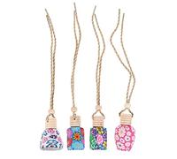 FUNOMOCYA Colgantes de Frasco de Perfume para Coche 8 Piezas Juego Decorativos Elegantes Aromaterapia Manualidades Accesorios Decorativos para Automóviles