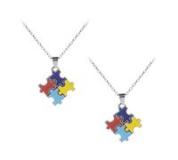 FUNOMOCYA Collar creativo de aleación para autismo con piezas reutilizables y sin óxido, perfecto para personas con autismo en ocasiones especiales