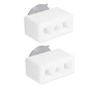 FUNOMOCYA Conectores de Ventosa para Parque Infantil 2 Piezas, Fijaciones de Seguridad Antideslizantes de Plástico Blanco, Base de Succión Fuerte para Áreas de Juego Infantiles y Cunas,