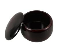 FUNOMOCYA Contenedor para Ajedrez Go de Bambú Nanmu Rojo Frasco Resistente a Caídas con Tapa Soporte Redondo para Piezas de Ajedrez Estuche para Juegos de Mesa Adecuado para Estudiantes