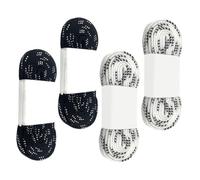 FUNOMOCYA Cordones Planos Antideslizantes para Patines de Hockey sobre Hielo 2 Pares Negro y Blanco Resistentes al Desgaste Deportes de Invierno