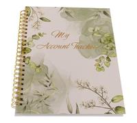 FUNOMOCYA Cuaderno de Contabilidad Empresarial y Personal Diseño Patrón de Enredadera Libro de Registros Bancarios para Cheques Planificador Financiero Diario Libreta de Balances para