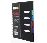 FUNOMOCYA Cuaderno Espiral Profesional Separadores Multicolores 16k, 105 Hojas Rayadas Doble Cara, Tapa Plástica Resistente para Escuela y Reuniones Color Color Aleatorio Varios estilos