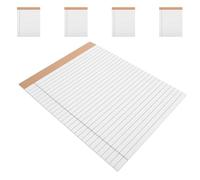 FUNOMOCYA Cuadernos Legales Rayados Tamaño Carta 203x280 Mm, 5 Cuadernos con 30 Páginas Perforadas Cada Uno, Papel Blanco de Alta Gramaje con Respaldo Rígido para Oficina, Escuela y Uso