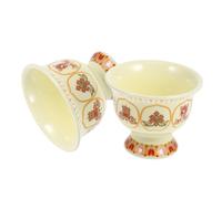 FUNOMOCYA Cuencos De Cerámica Para Ofrenda Budista Pequeños, Vajilla Multipropósito, Resistentes Al Envejecimiento, Color Brillante, Para Decoración Del Hogar y Templo, Juego De 2 Piezas