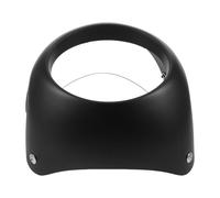 FUNOMOCYA Deflector de Parabrisas para Motocicleta 7 Pulgadas Carenado Delantero Mate Blanco y Negro Protección contra Viento y Escombros Compatible Faros Estándar