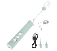 FUNOMOCYA Espumador de Leche Eléctrico Recargable USB Mini Batidor Portátil Verde Varilla Multifunción para Café Leche y Espuma Rápida