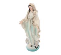 FUNOMOCYA Estatua Pequeña Virgen María Mexicana Escultura Católica de Resina Figura Miniatura para Decoración Religiosa y Altar Doméstico para Entrada y Regalo Navideño