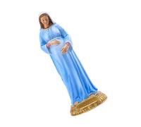 FUNOMOCYA Estatua Virgen María Embarazada de Resina, Adorno Religioso Decorativo para Escritorio, Figura Católica Retro en Color Brillante, 1 Pieza para Decoración del Hogar