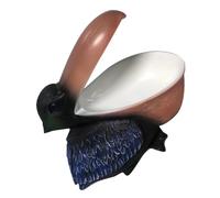 FUNOMOCYA Estatuilla de Resina Tucán para Escritorio con Contenedor para Almacenaje de Joyas y Llaves Decoración de Oficina y Hogar Organizador Práctico para Accesorios Pequeños