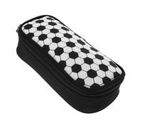 FUNOMOCYA Estuche para Lápices de Fútbol Organizador Escolar para Niños Azul Poliéster Resistente Gran Capacidad un Compartimento Uso Escolar y Viaje Regreso a Clases