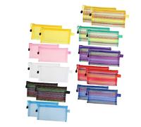 FUNOMOCYA Estuche para Lápices Multifunción Cremallera, Gran Capacidad, Nylon y Plástico, Cómodo para Estudiantes y Niños Escuela o Viajes Color Aleatorio
