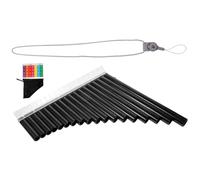 FUNOMOCYA Flauta De Pan Profesional De Tubos De c Para Principiantes Instrumento Musical De Abs Diseño Ergonómico y Sonido Negro