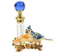 FUNOMOCYA Frasco de Perfume Vintage 4ml Botella de Vidrio Vacía para Aceites Esenciales y Fragancias, Diseño Esmaltado Decorativo Resistente, Adecuado para Viajes y Decoración del Hogar